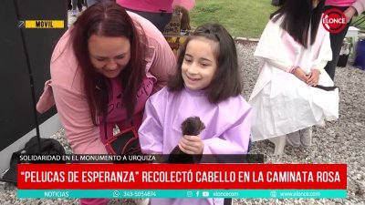 "Pelucas de Esperanza" recolect&oacute; cabello en la Caminata Rosa